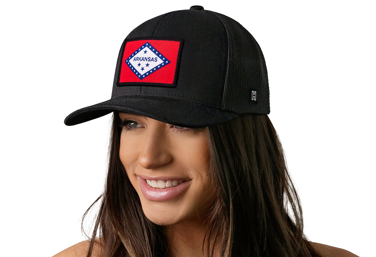 Arkansas Flag Trucker Hat | AR Snapback