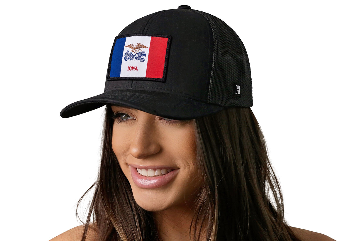 Iowa Flag Trucker Hat | IA Snapback