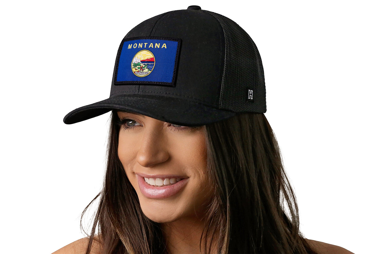 Montana Flag Trucker Hat | MT Snapback