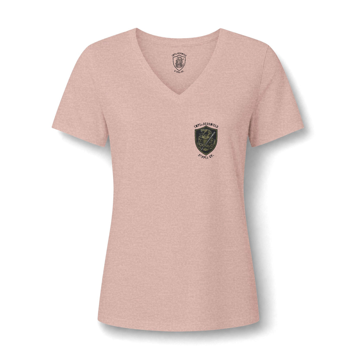 ThreadedShield Supply Co. Women’s Crest Relaxed V-Neck Tee