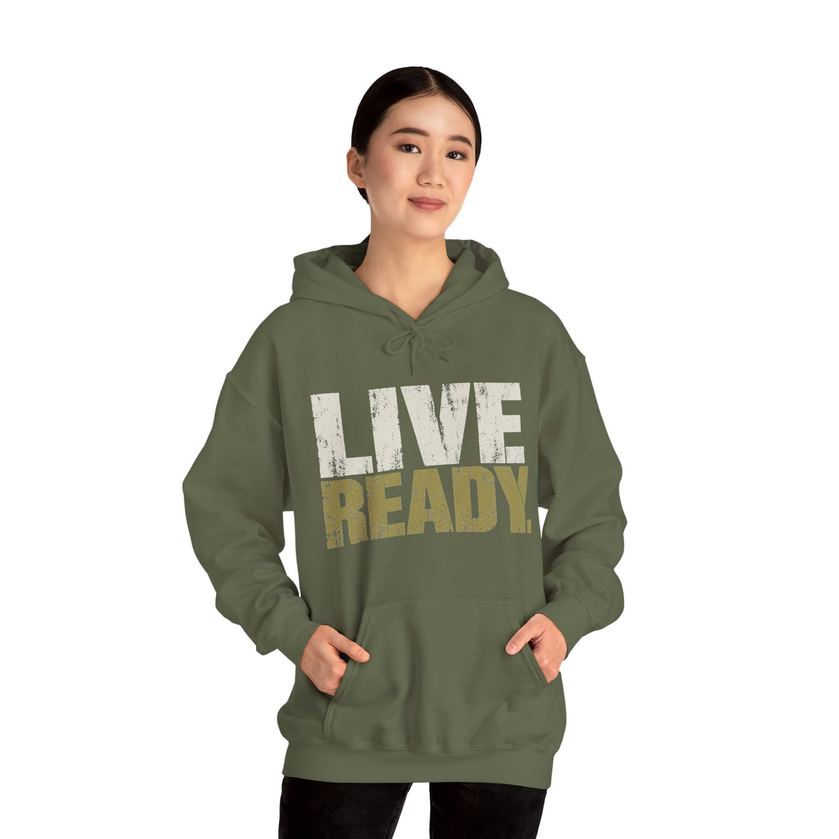 ThreadedShield Live Ready. Heavyweight Hoodie