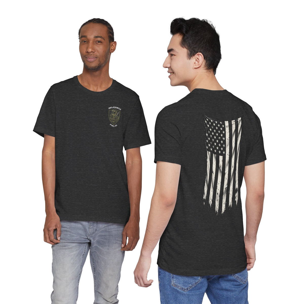 ThreadedShield Supply Co. Crest & Flag Tee