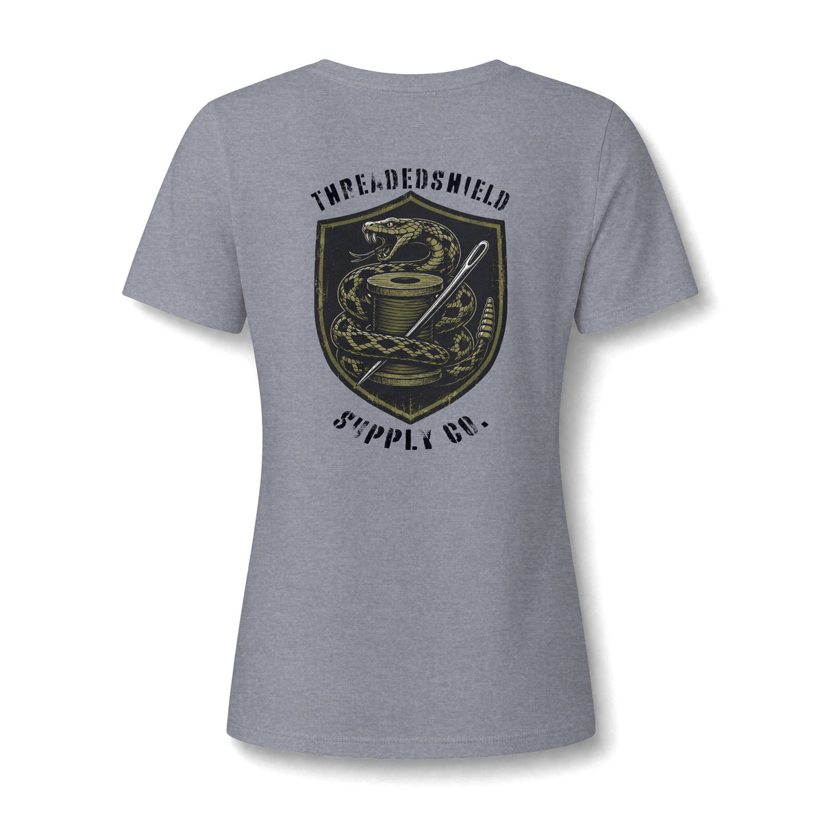ThreadedShield Supply Co. Women’s Crest Relaxed V-Neck Tee