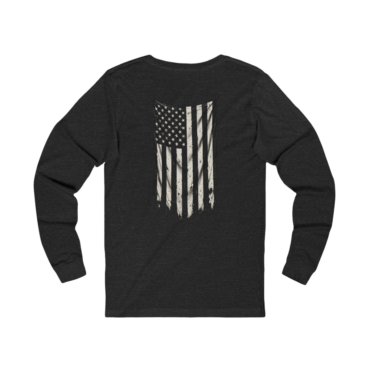 ThreadedShield Supply Co. Crest & Flag Long Sleeve T-Shirt