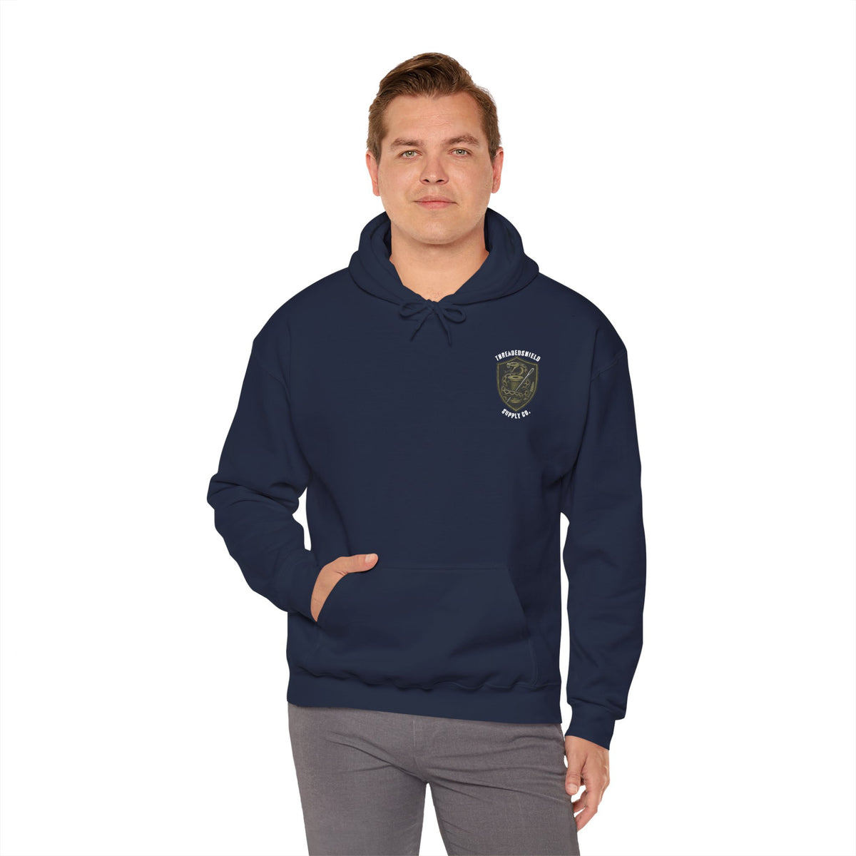 ThreadedShield Supply Co. Crest Heavyweight Graphic Hoodie