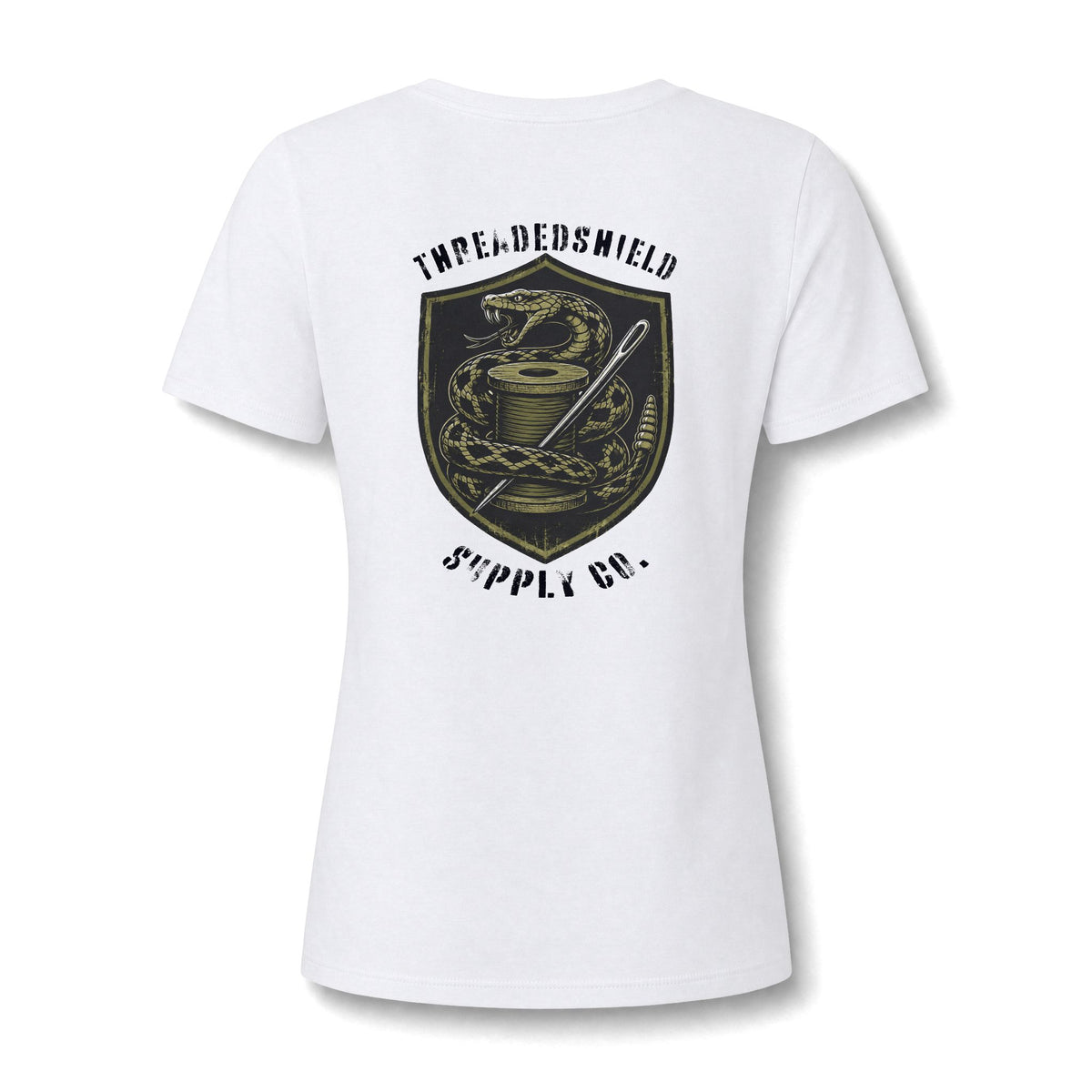 ThreadedShield Supply Co. Women’s Crest Relaxed V-Neck Tee