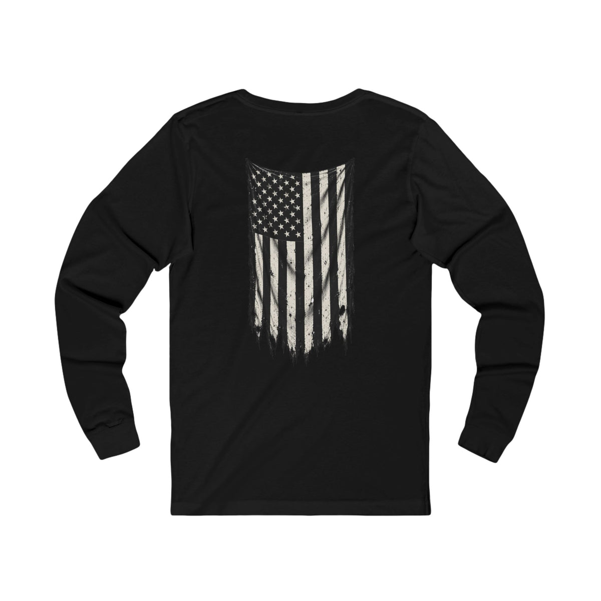 ThreadedShield Supply Co. Crest & Flag Long Sleeve T-Shirt