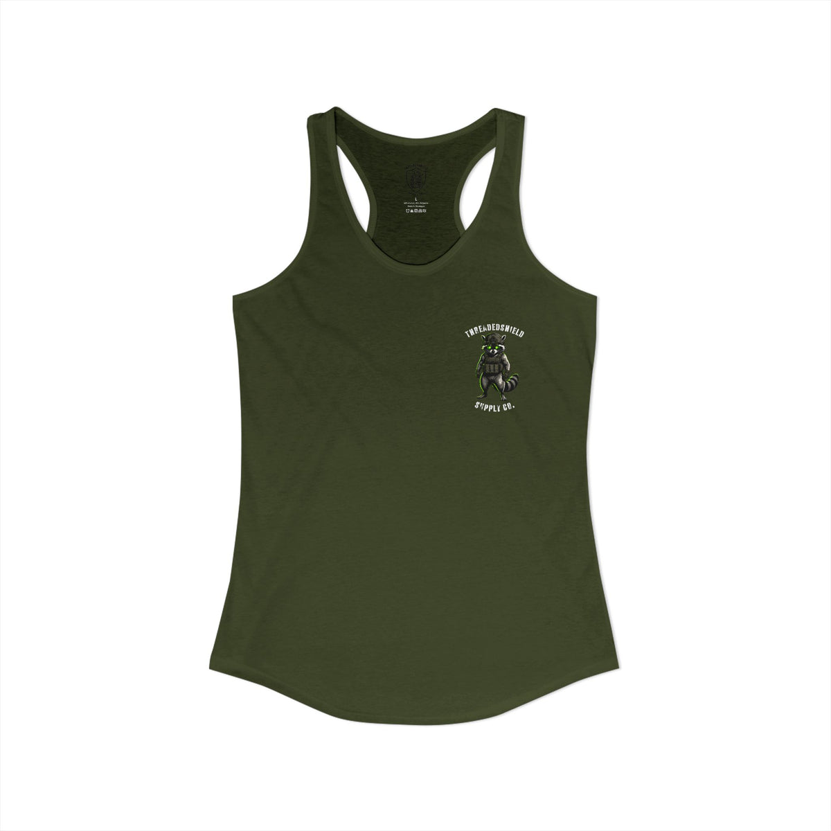 ThreadedShield "Tactical Trash Panda" Women’s Racerback Tank