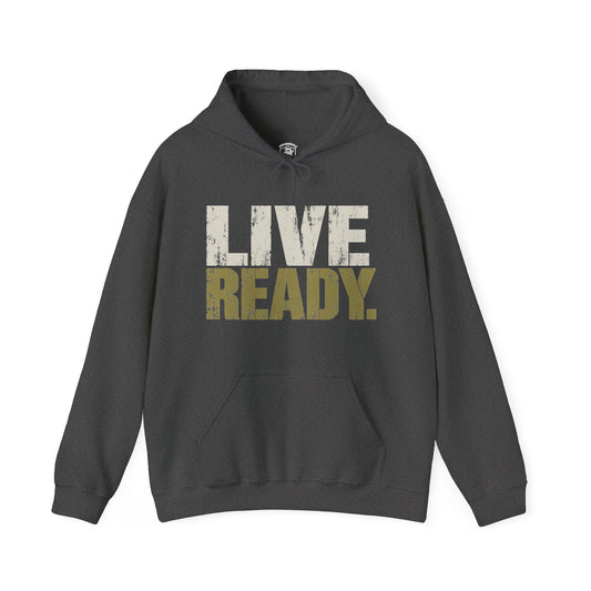 ThreadedShield Live Ready. Heavyweight Hoodie