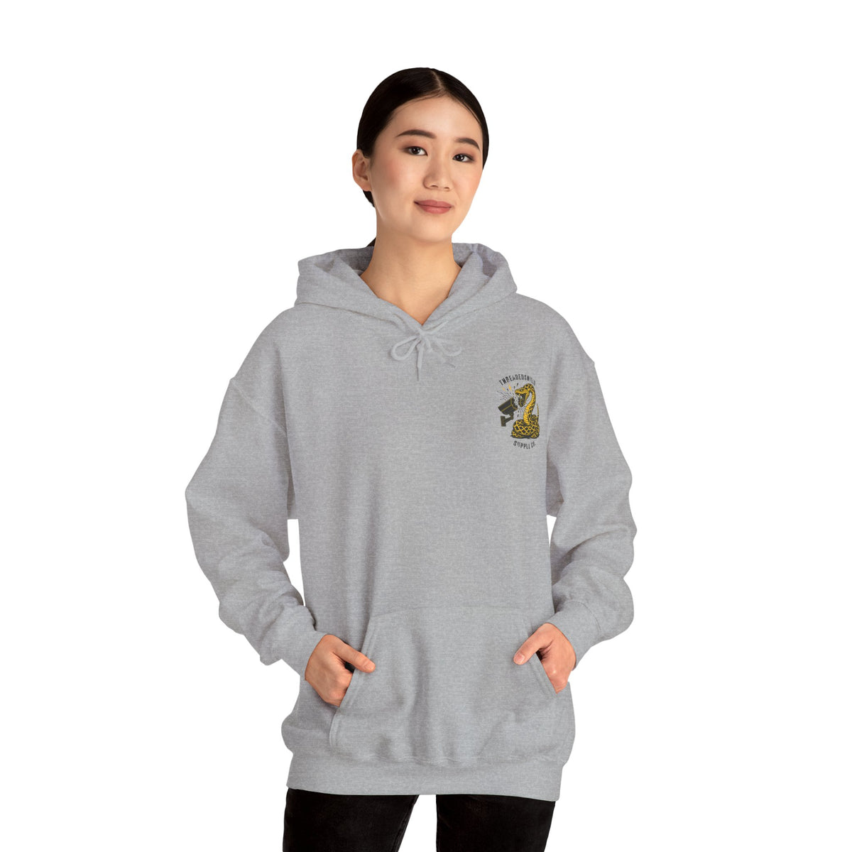 ThreadedShield "Flock DTOM" Minimalist Heavyweight Hoodie