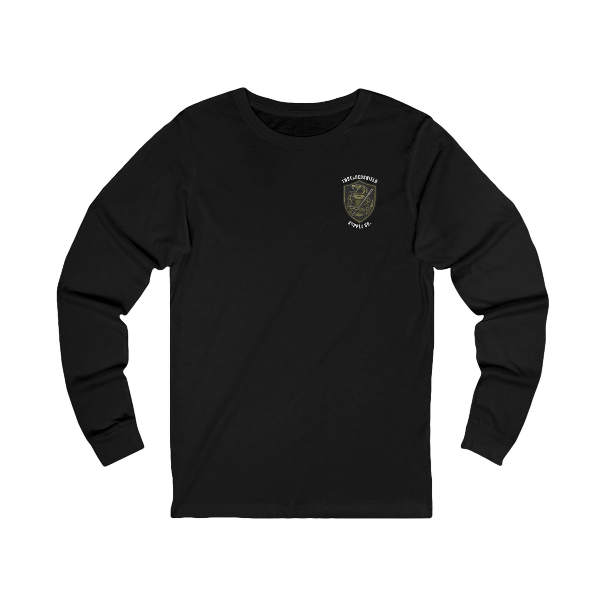 ThreadedShield Supply Co. Crest & Flag Long Sleeve T-Shirt