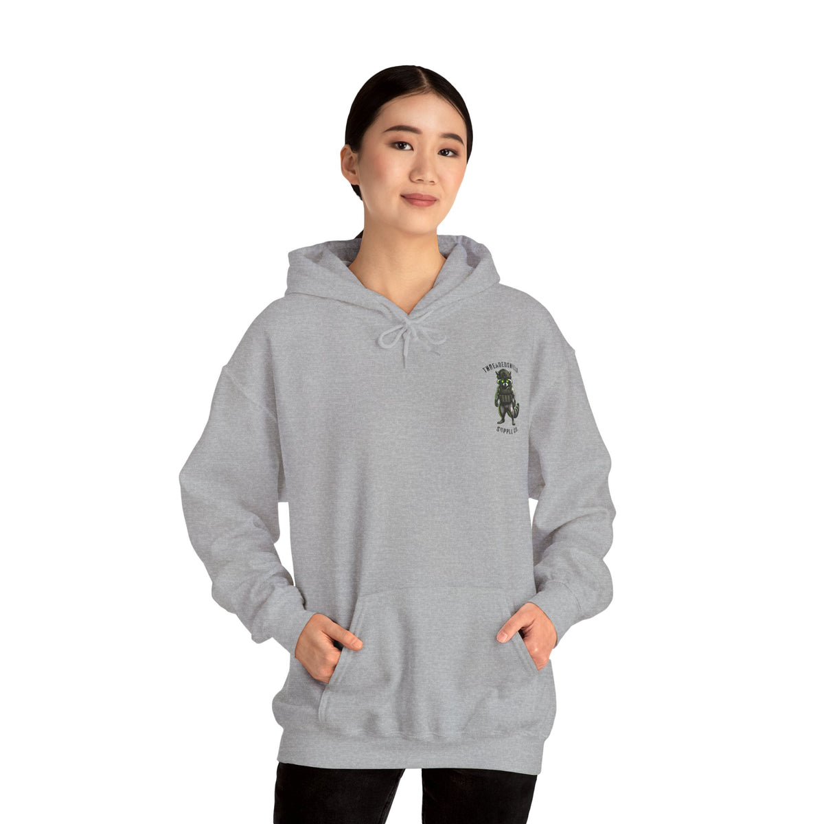 ThreadedShield "Tactical Trash Panda" Minimalist Heavyweight Hoodie