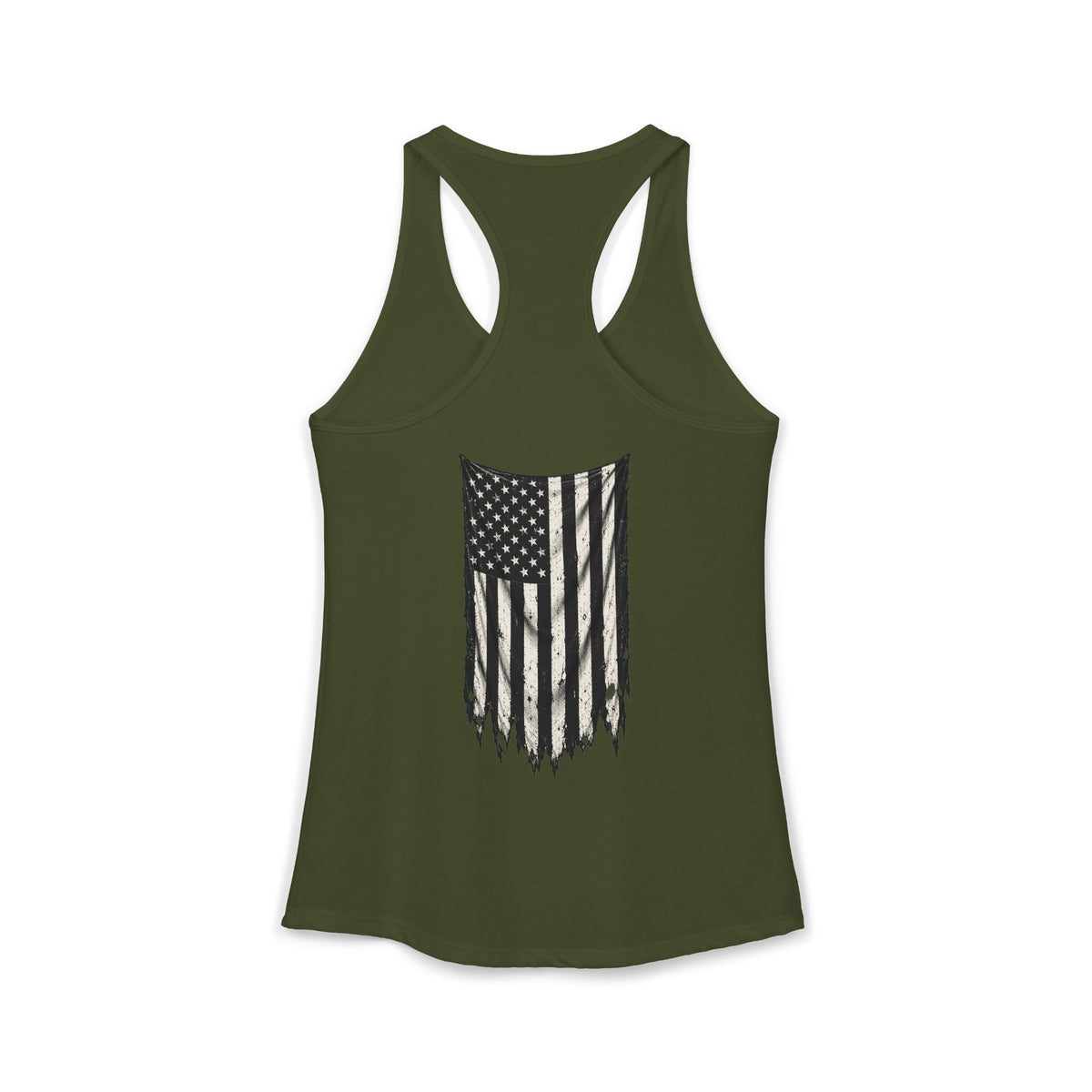 ThreadedShield Supply Co. Women’s Crest & Flag Racerback Tank