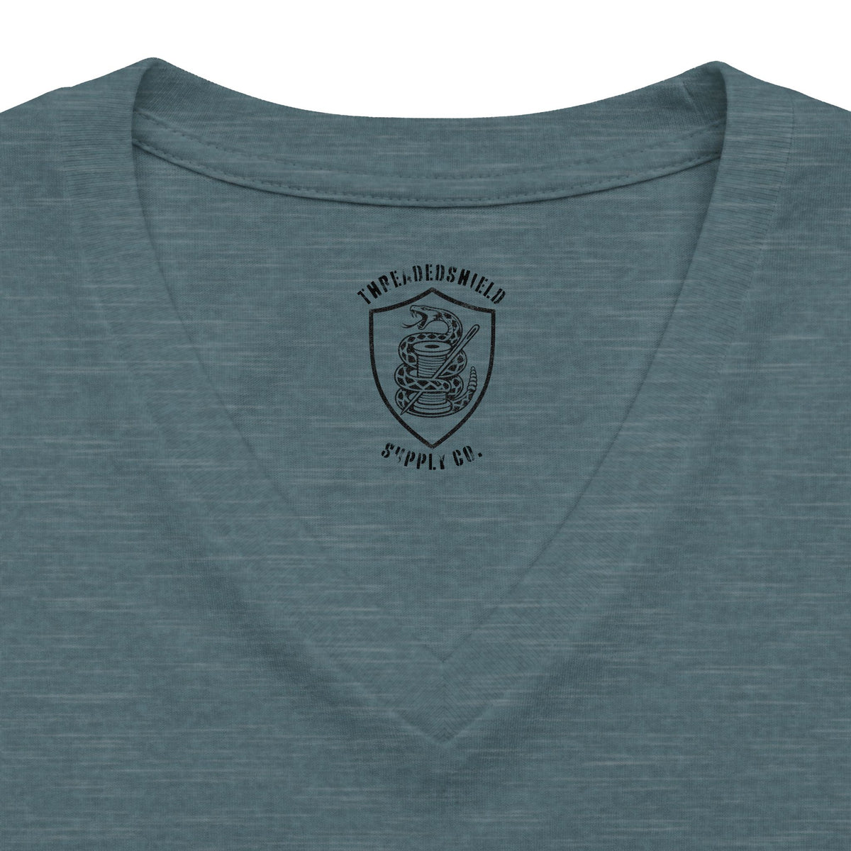 ThreadedShield Supply Co. Women’s Crest Relaxed V-Neck Tee