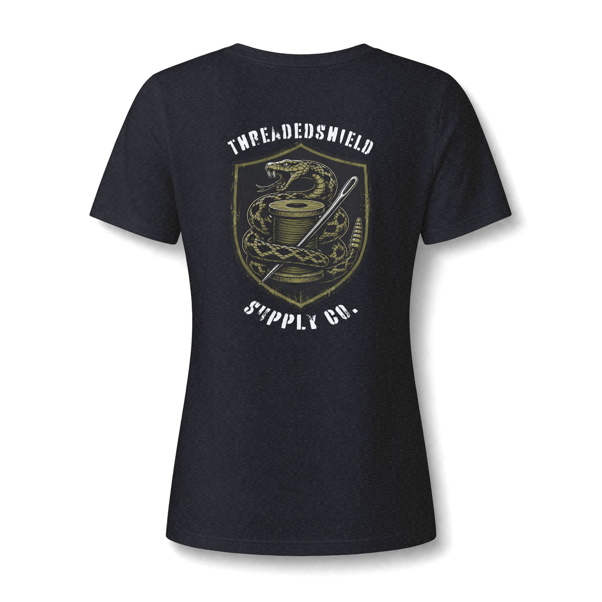 ThreadedShield Supply Co. Women’s Crest Relaxed V-Neck Tee