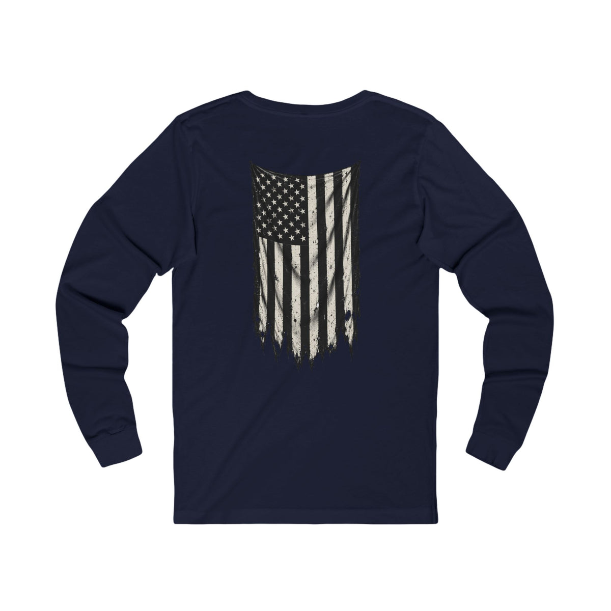 ThreadedShield Supply Co. Crest & Flag Long Sleeve T-Shirt