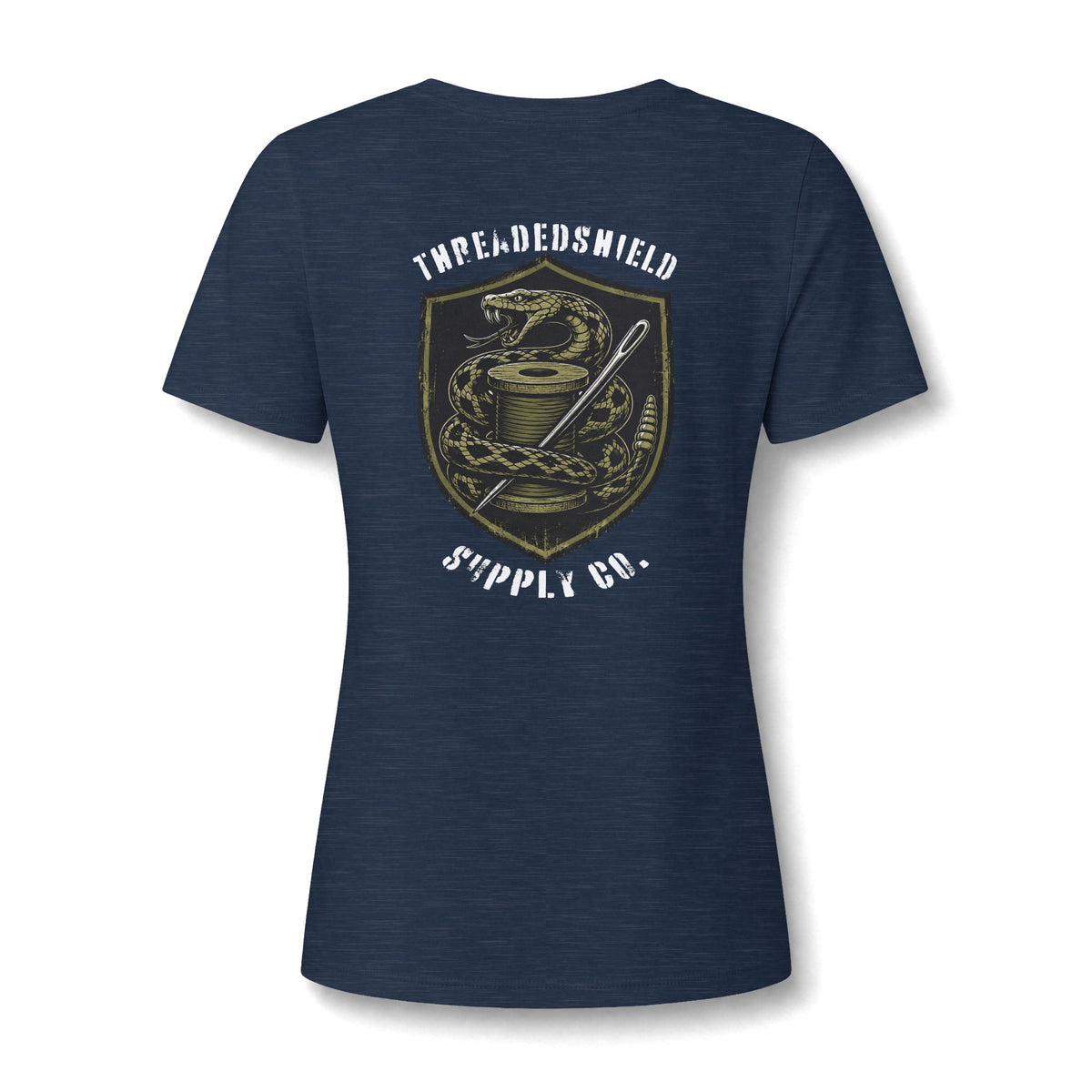 ThreadedShield Supply Co. Women’s Crest Relaxed V-Neck Tee