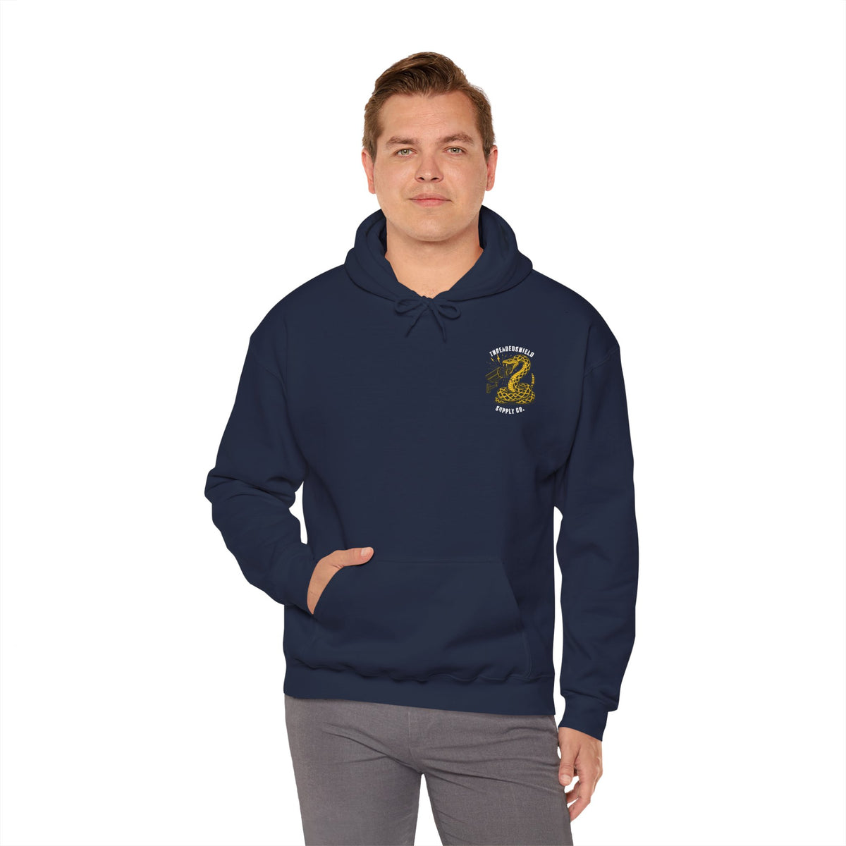 ThreadedShield "Flock DTOM" Minimalist Heavyweight Hoodie