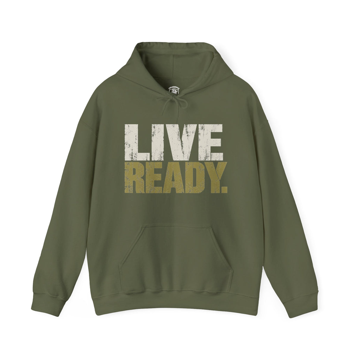 ThreadedShield Live Ready. Heavyweight Hoodie