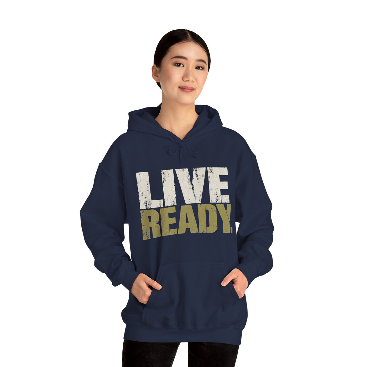 ThreadedShield Live Ready. Heavyweight Hoodie