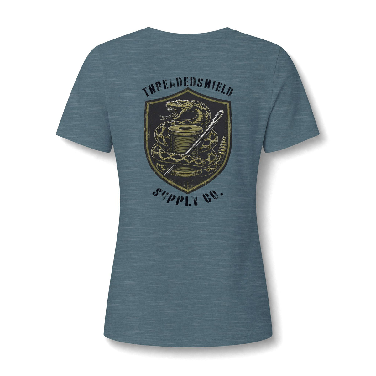 ThreadedShield Supply Co. Women’s Crest Relaxed V-Neck Tee
