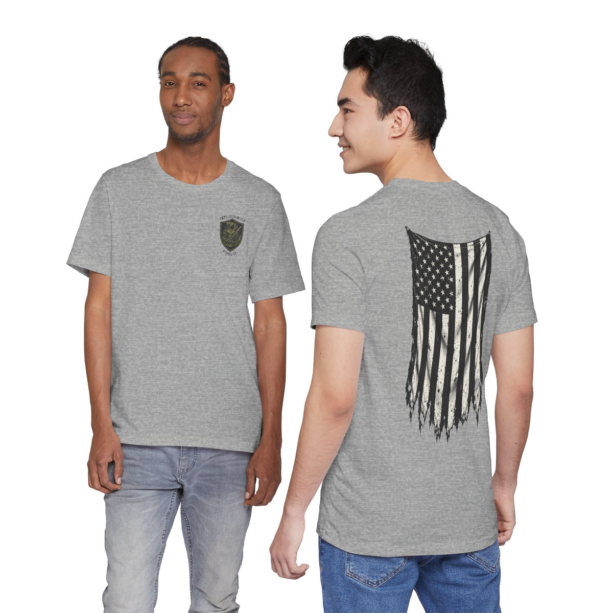 ThreadedShield Supply Co. Crest & Flag Tee