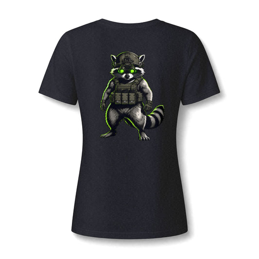 ThreadedShield "Tactical Trash Panda" Women’s Relaxed V-Neck Tee
