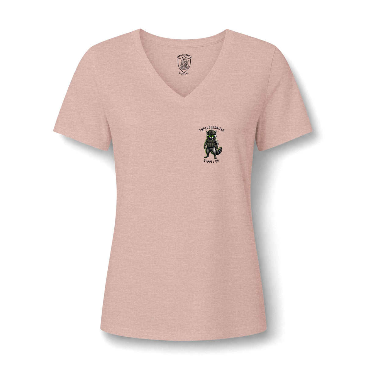 ThreadedShield "Tactical Trash Panda" Women’s Relaxed V-Neck Tee