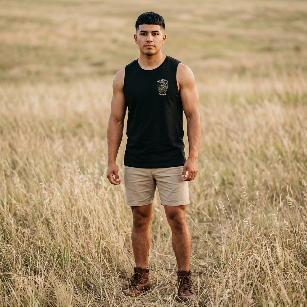 ThreadedShield Supply Co. Crest & Flag V.I.T. Muscle Tank