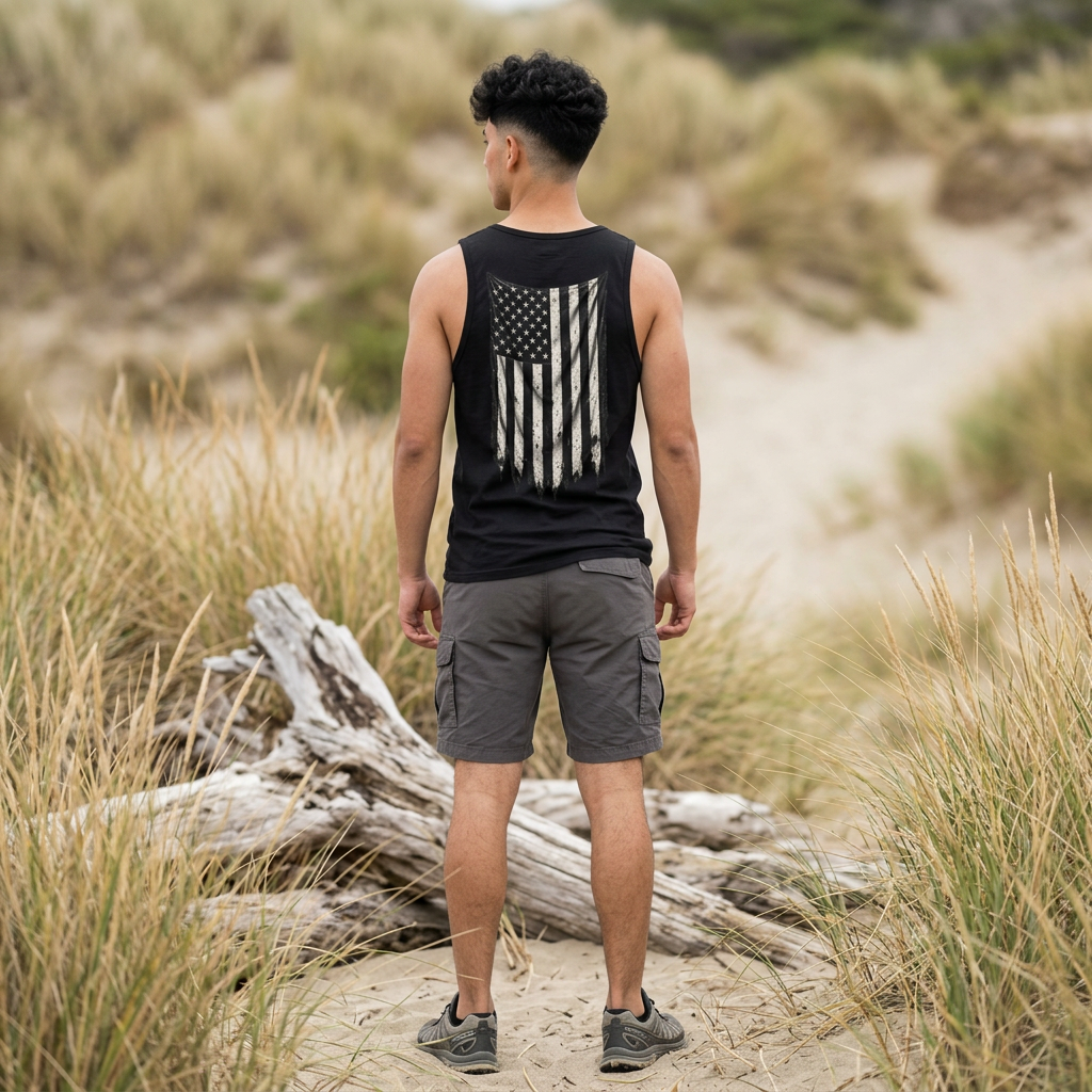 ThreadedShield Supply Co. Crest & Flag V.I.T. Muscle Tank