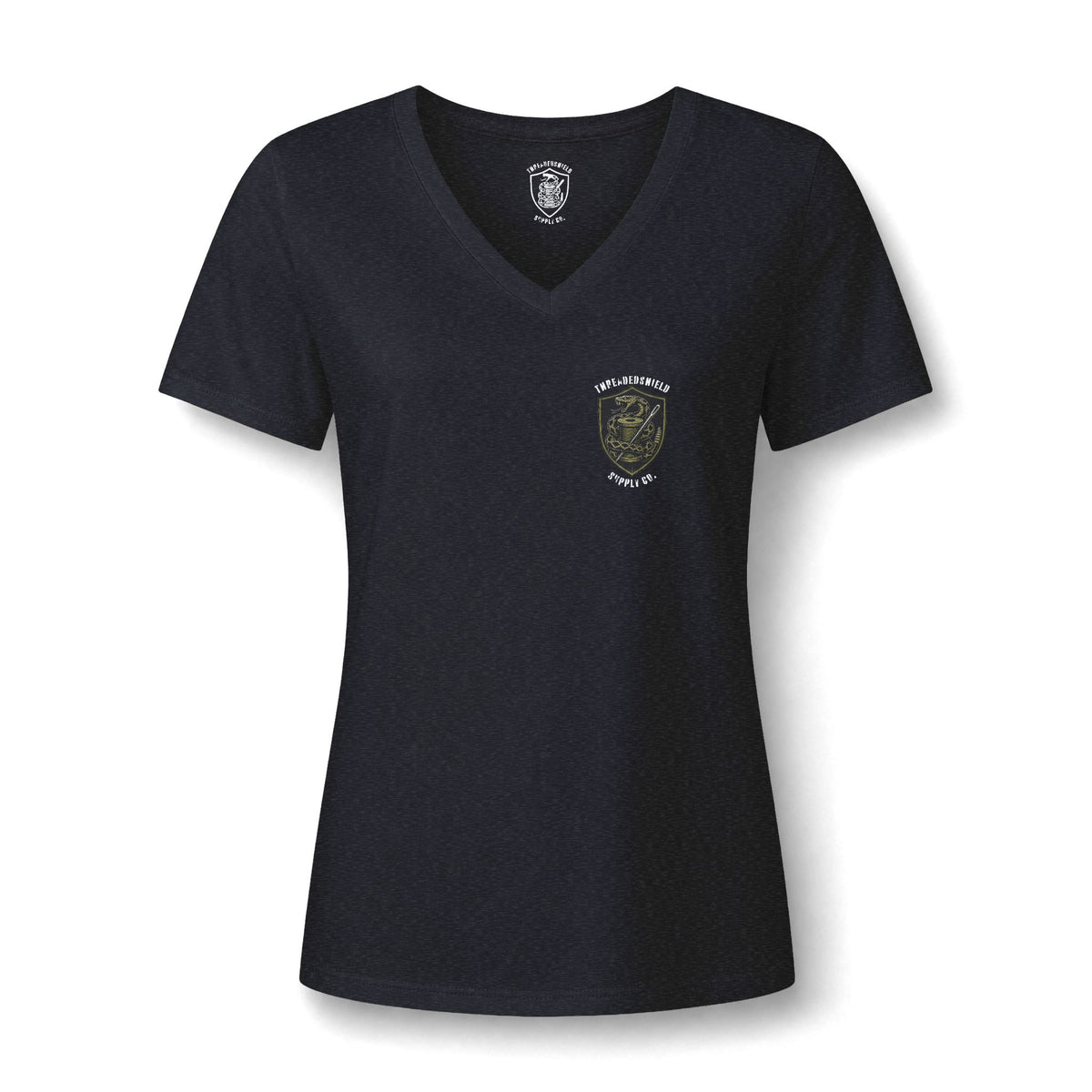 ThreadedShield Supply Co. Women’s Crest Relaxed V-Neck Tee