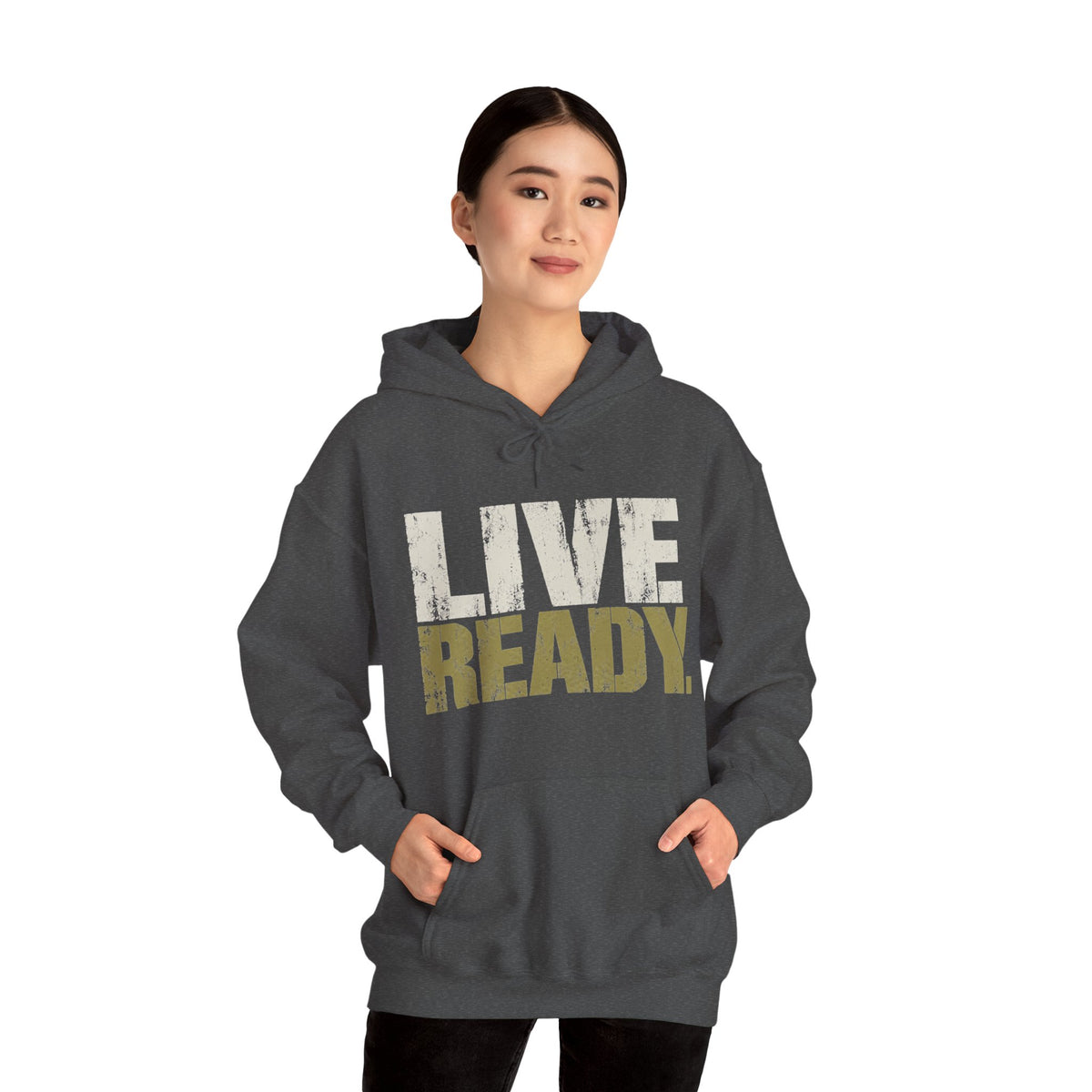 ThreadedShield Live Ready. Heavyweight Hoodie