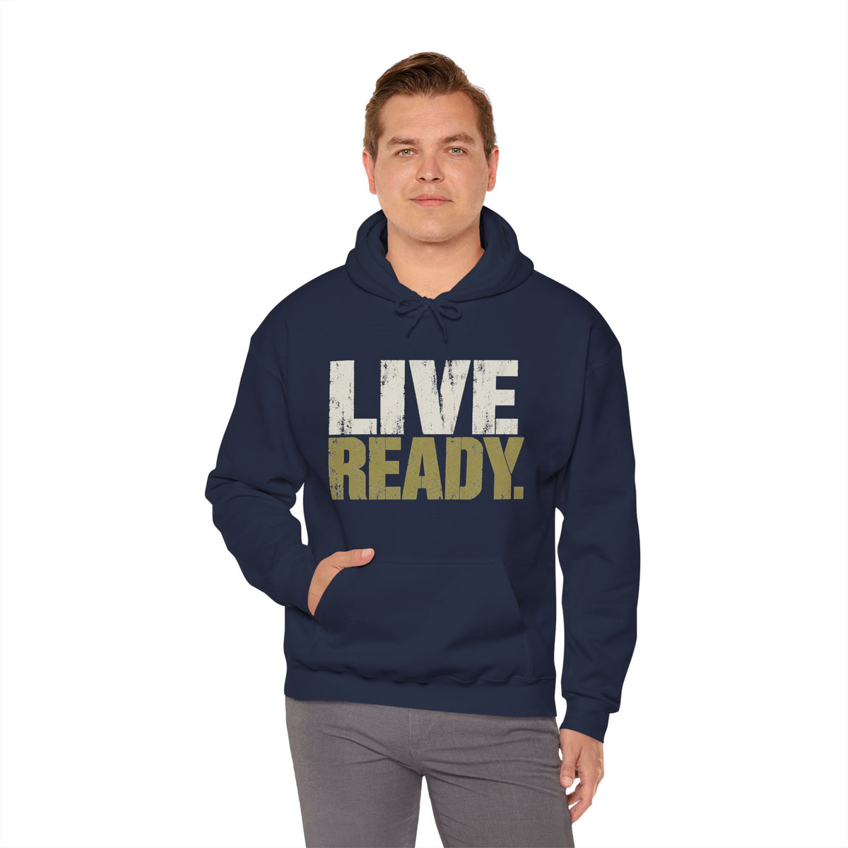 ThreadedShield Live Ready. Heavyweight Hoodie