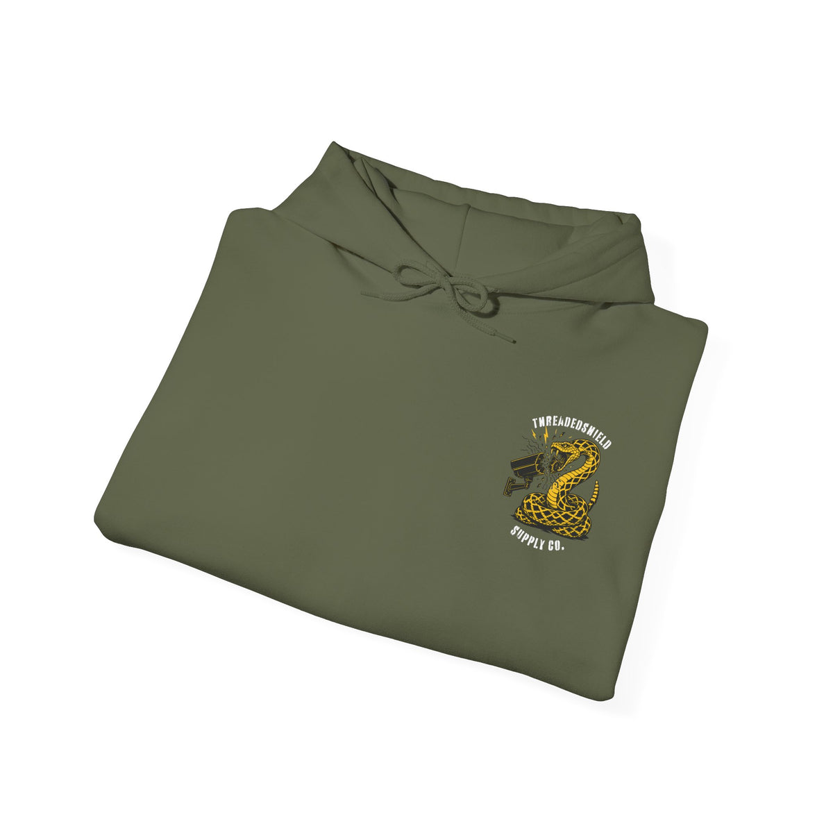 ThreadedShield "Flock DTOM" Minimalist Heavyweight Hoodie