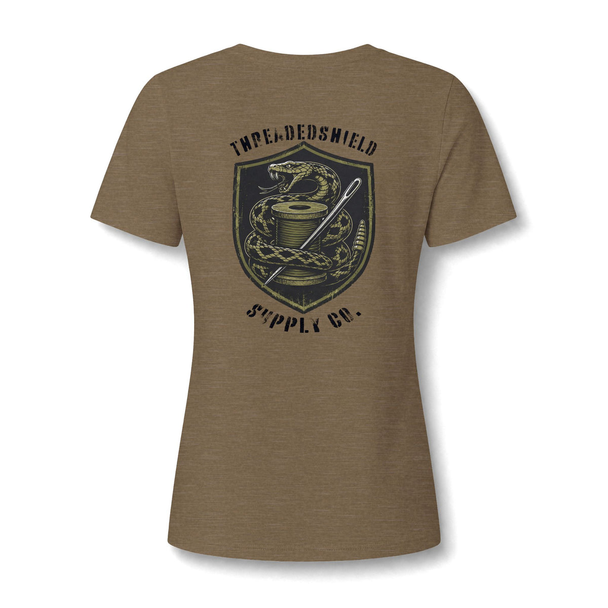 ThreadedShield Supply Co. Women’s Crest Relaxed V-Neck Tee
