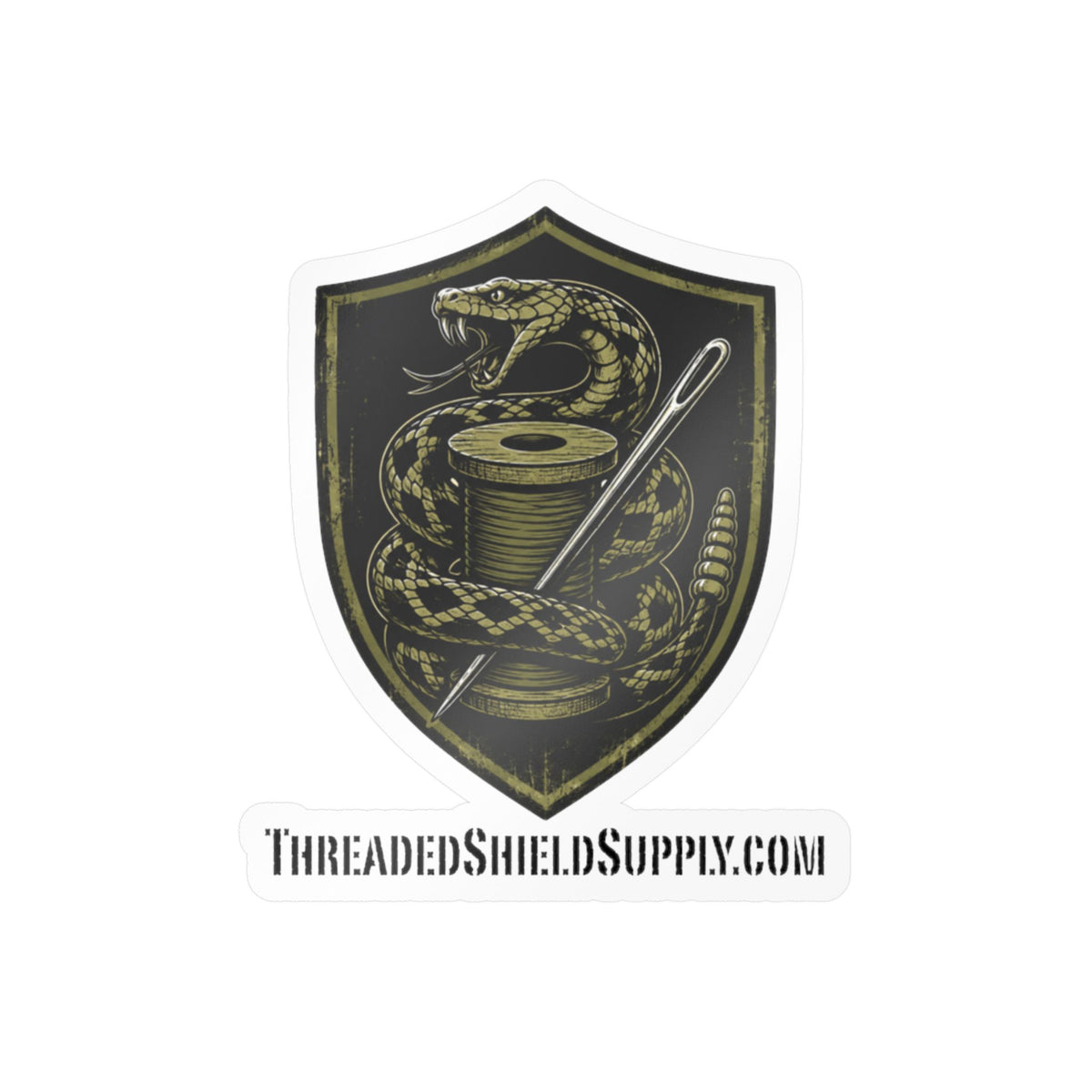 ThreadedShield Supply Co. Official Vinyl Logo Sticker