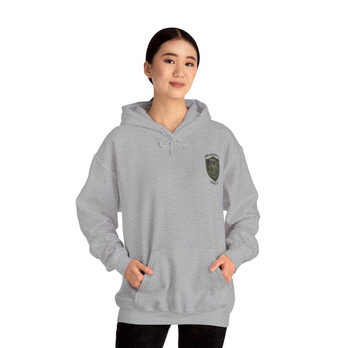 ThreadedShield Supply Co. Minimalist Crest Heavyweight Hoodie