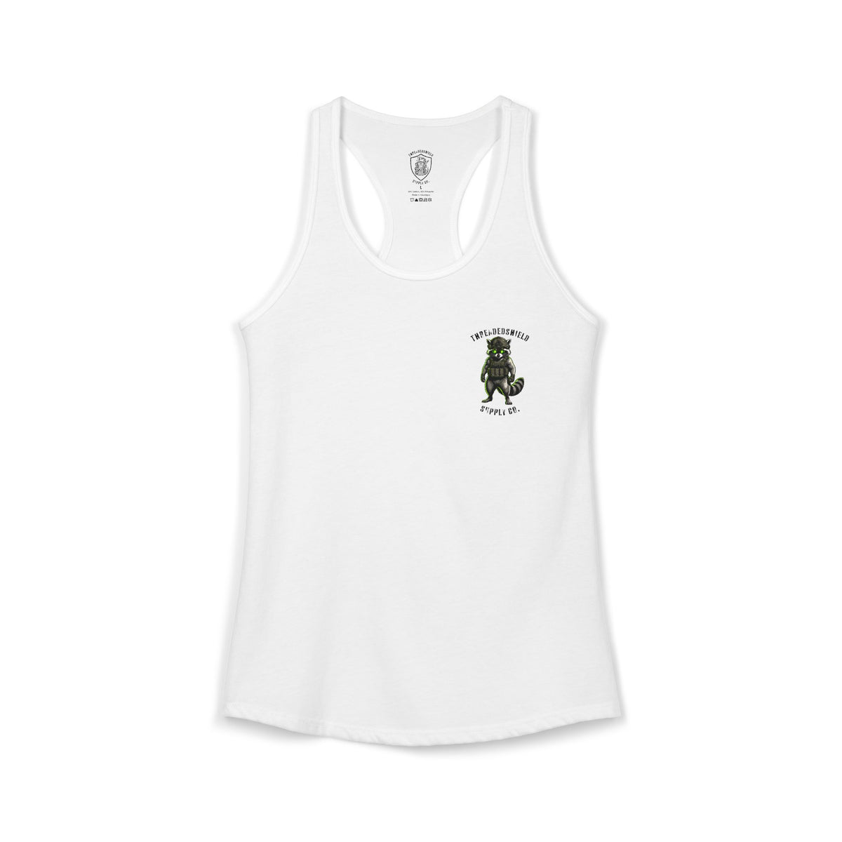 ThreadedShield "Tactical Trash Panda" Women’s Racerback Tank