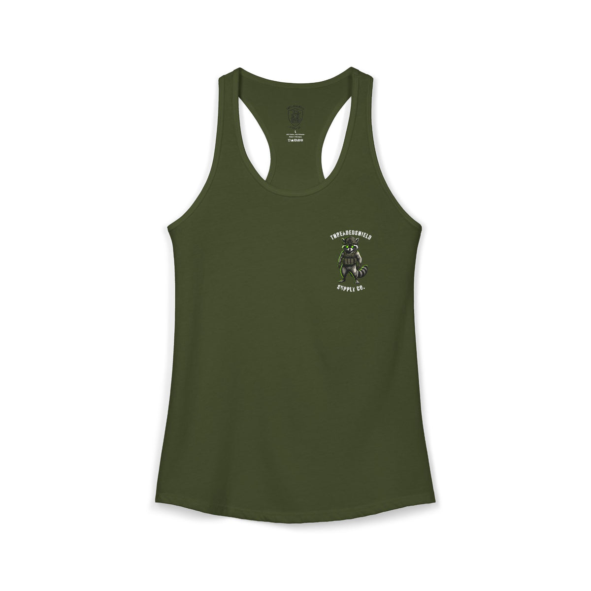 ThreadedShield "Tactical Trash Panda" Women’s Racerback Tank