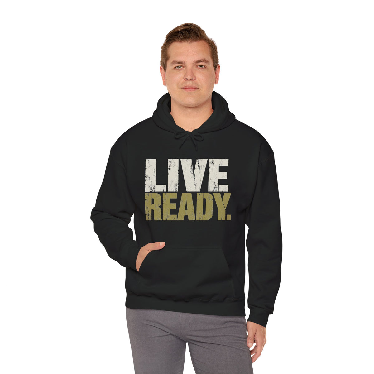 ThreadedShield Live Ready. Heavyweight Hoodie