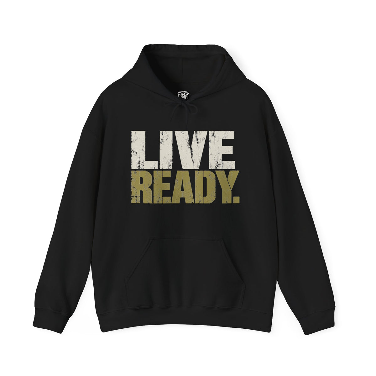 ThreadedShield Live Ready. Heavyweight Hoodie