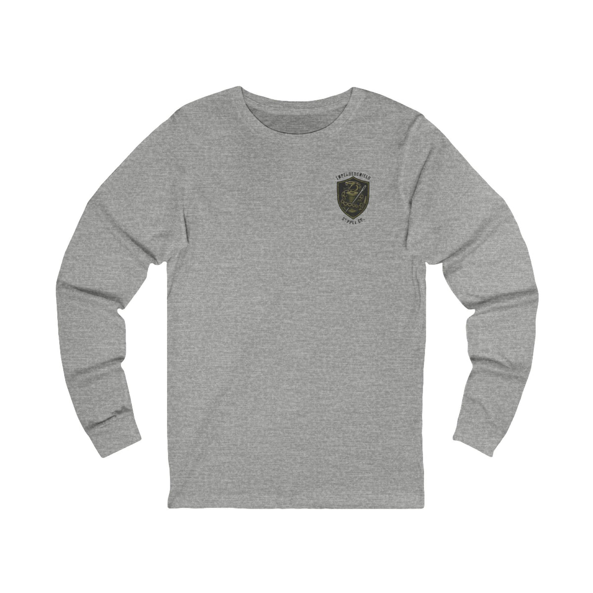 ThreadedShield Supply Co. Crest & Flag Long Sleeve T-Shirt