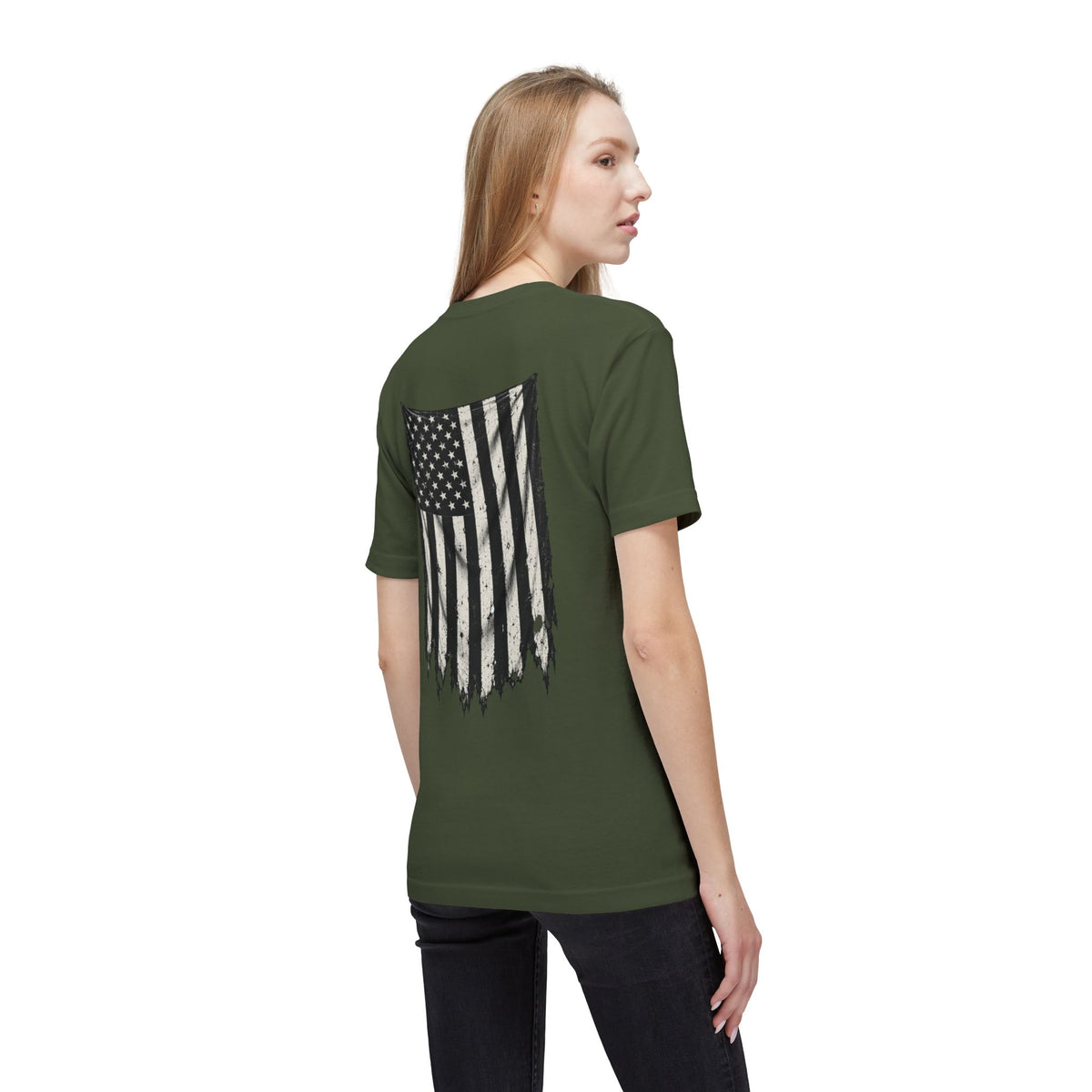 ThreadedShield Supply Co. Crest & Flag T-shirt - Premium USA Made