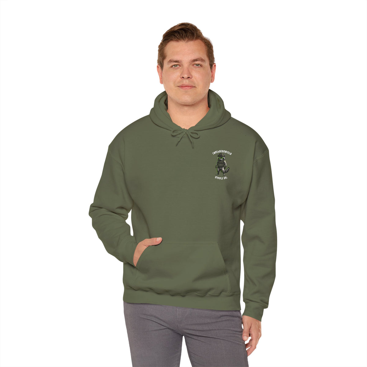 ThreadedShield "Tactical Trash Panda" Minimalist Heavyweight Hoodie