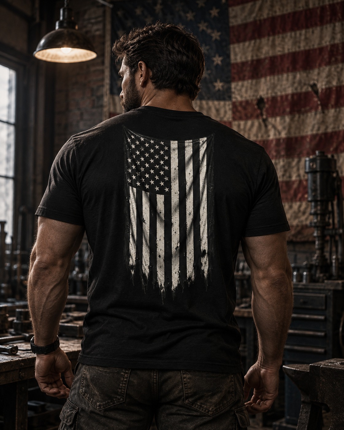 ThreadedShield Supply Co. Crest & Flag Tee