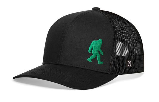 Bigfoot Trucker Hat  |  Green Sasquatch Snapback