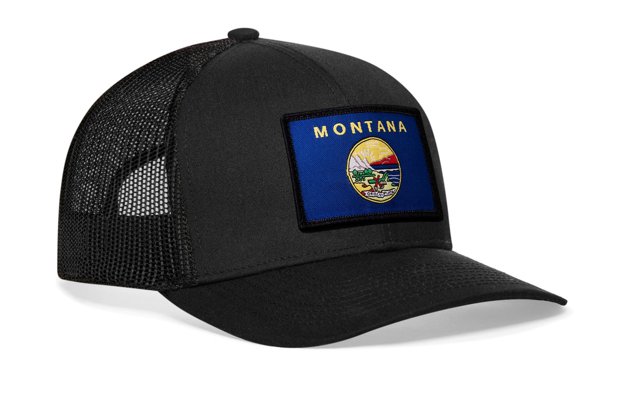 Montana Flag Trucker Hat  |  MT Snapback
