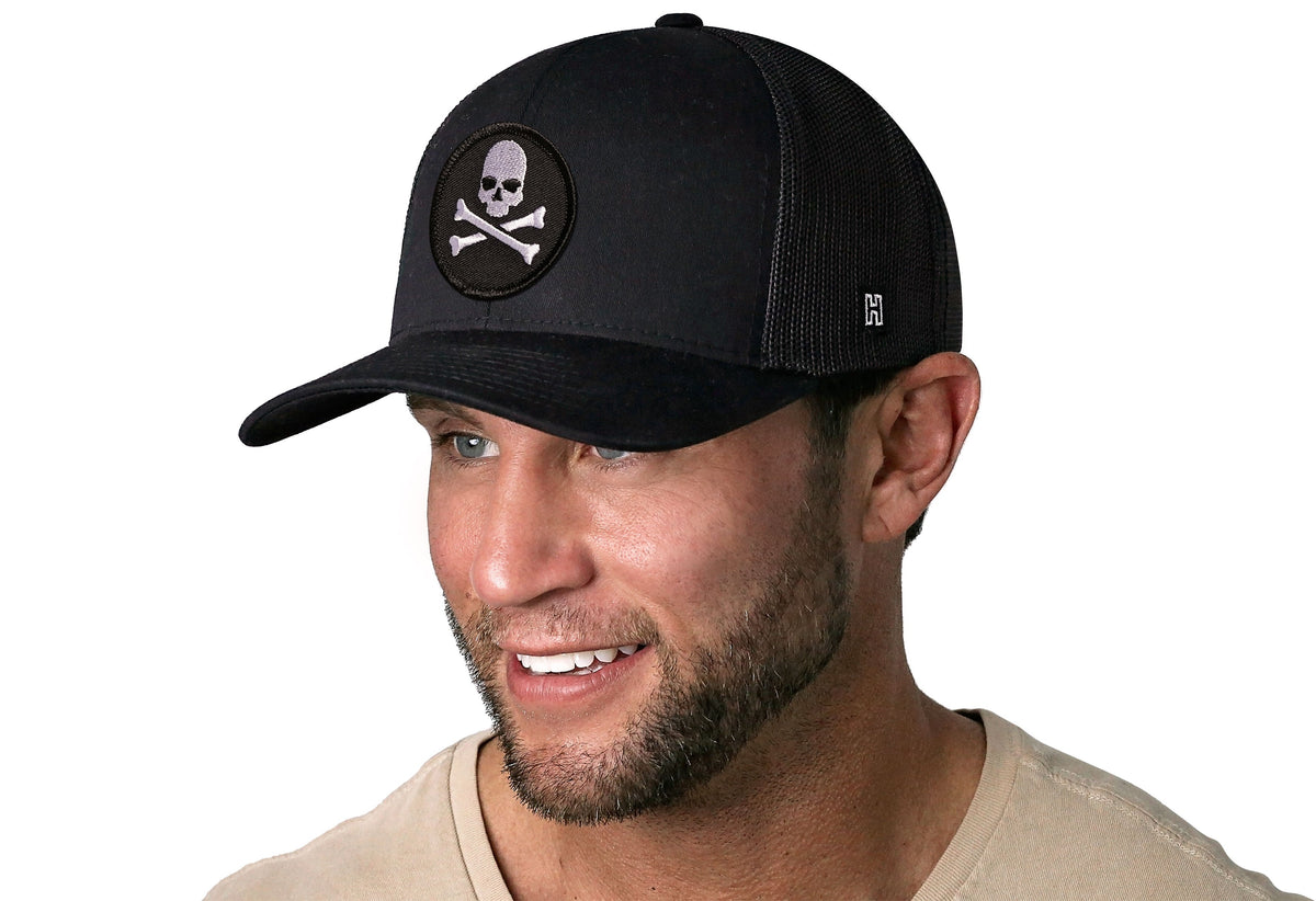 Skull and Crossbones Trucker Hat  |  Jolly Roger Snapback