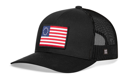 Betsy Ross Flag Trucker Hat  |  USA Snapback
