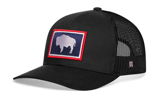 Wyoming Flag Trucker Hat  |  Buffalo WY Snapback
